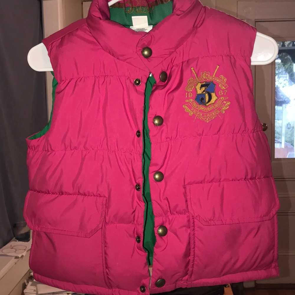 Adorable reversible girls polo Ralph Lauren vest